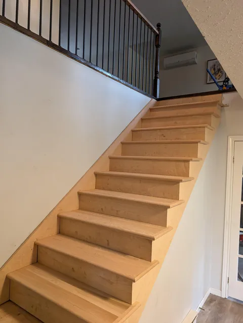 Re-did my stairs after removing carpet 