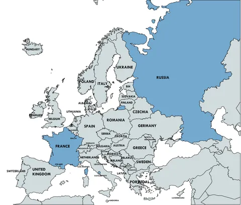 Switching Europe Around: the population of the largest country goes to the country with the biggest area, the population of the 2nd largest country goes to the one with the 2nd biggest area, and so on
