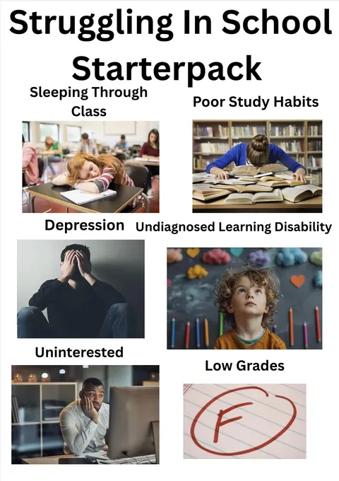 Struggling In School Starterpack