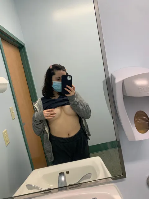 pinch my titties at work?