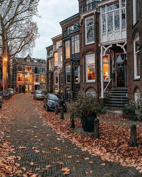 A quiet street in Utrecht, the Netherlands.
