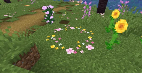 made a fairy ring at my base in my realm