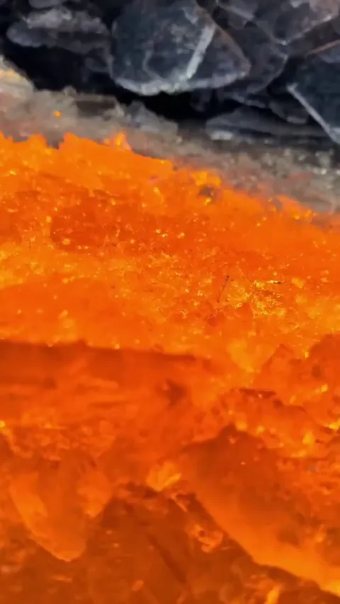 Ice pushed ashore at Pangong Lake, Ladakh