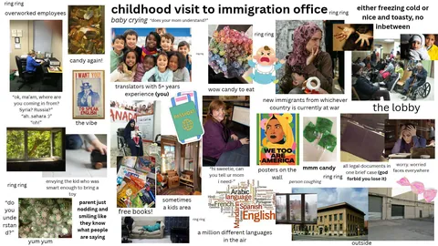 childhood visit to immigration office starterpack