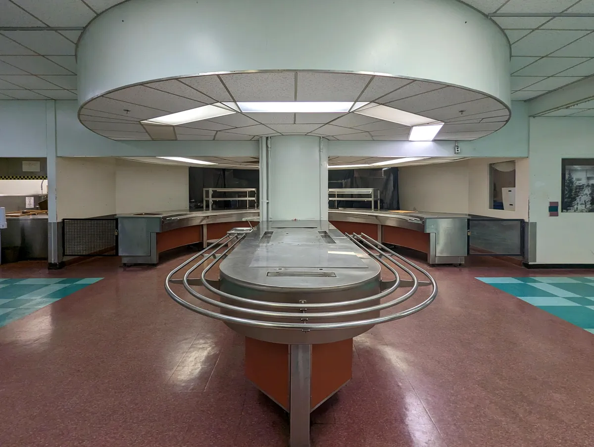 Cafeteria in an old Canadian nuclear war bunker