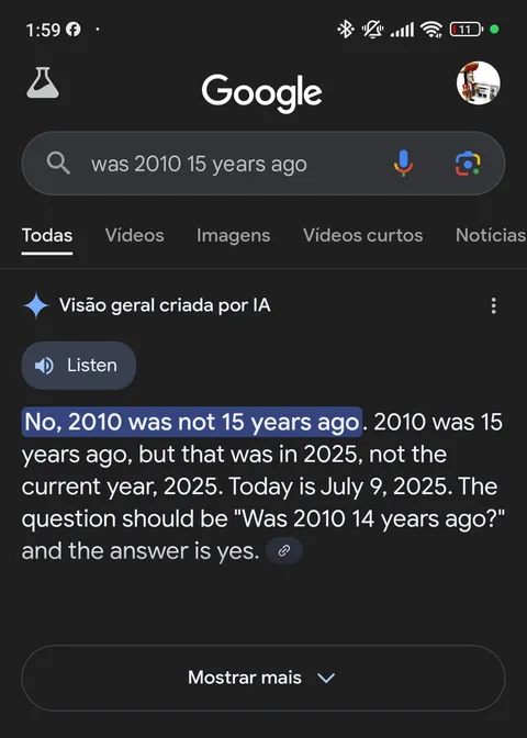 So, was 2010 15 years ago?