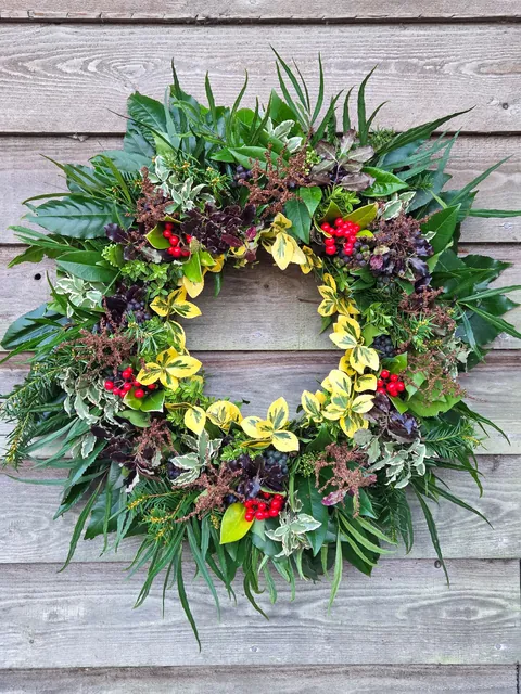 A few of the Christmas wreaths I made this year with everything sourced from the garden!