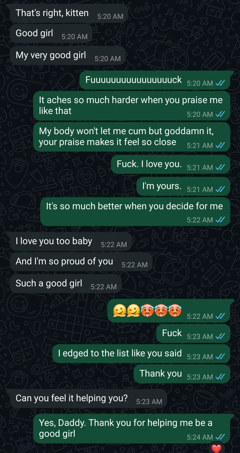 This is embarrassing, but it also feels like progress in my training so I wanted to post it 😅💕