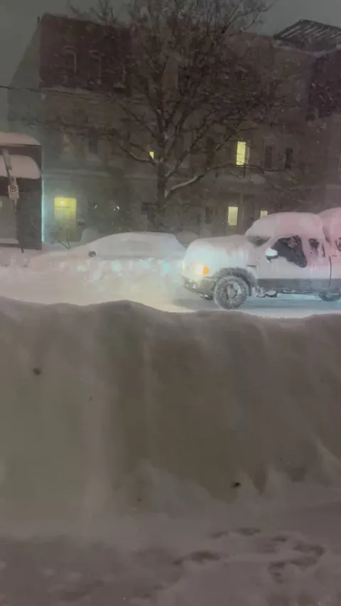 No need to clear snow from your windshield if you hang out the window [oc]