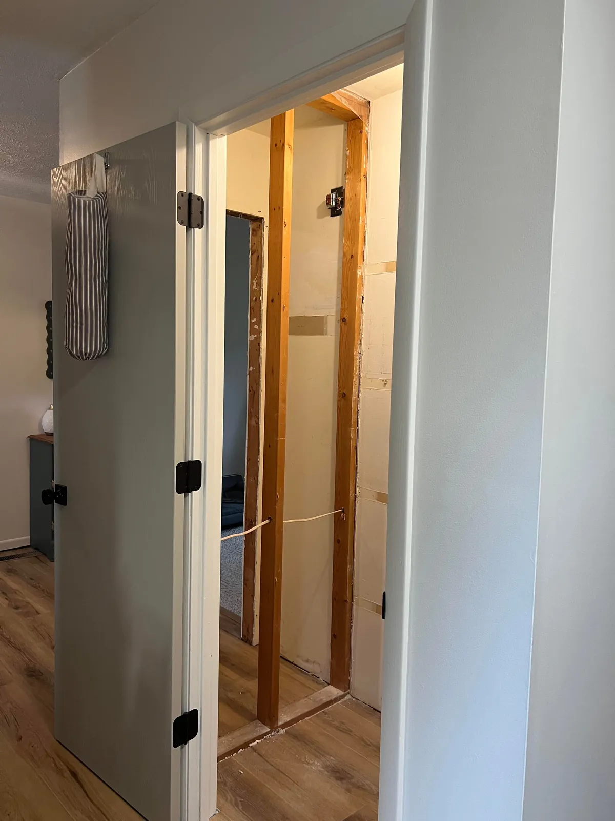 Reclaimed unused coat closet for pantry expansion