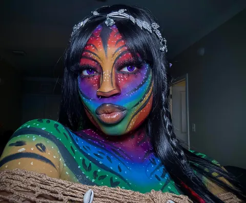 Lisa Frank Avatar Makeup Look 🐾🌈