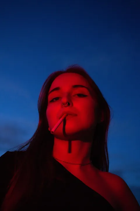 Red-lit Portrait of a friend