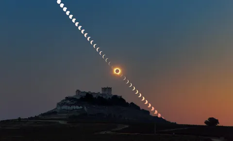 2026 Solar Eclipse from Peñafiel, Spain [OC]