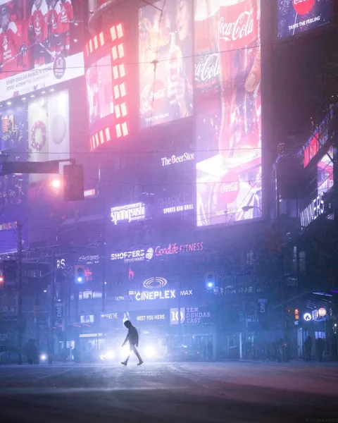 This photo of Toronto looks like a scene from Blade Runner