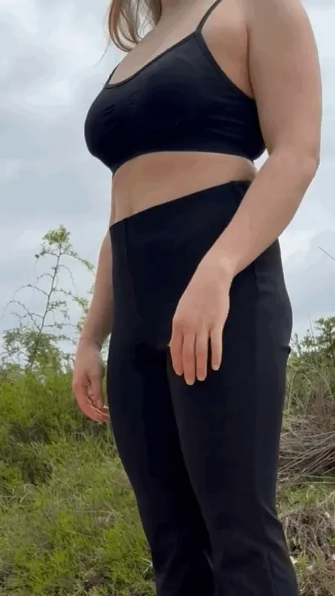 flashing my tits on the trail