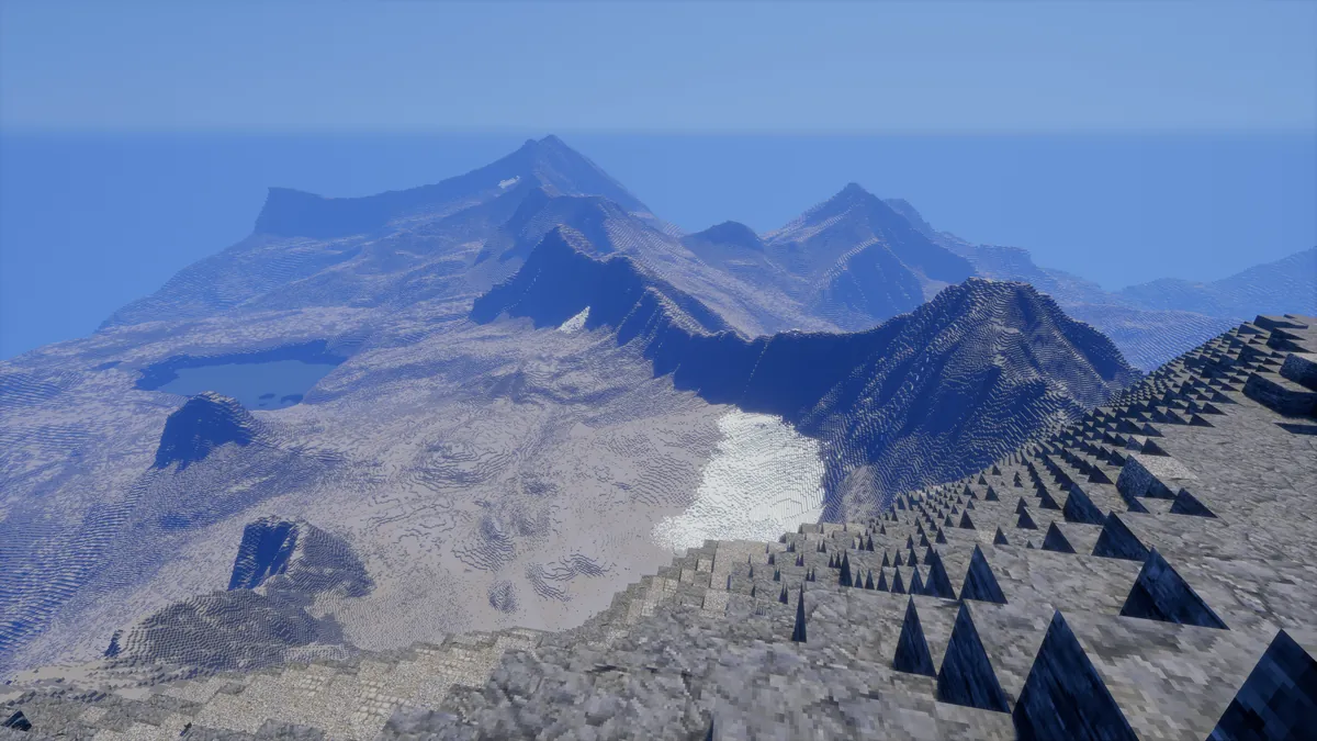 I made real mountains in Minecraft