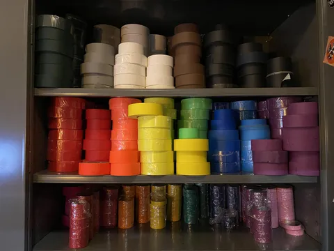 I organized the tape at work today 