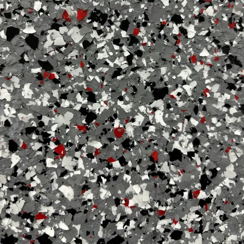 Garage Renovation White Gray Red Stripe