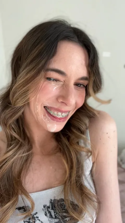 Where would you cum first — my face, my mouth, or all over these braces