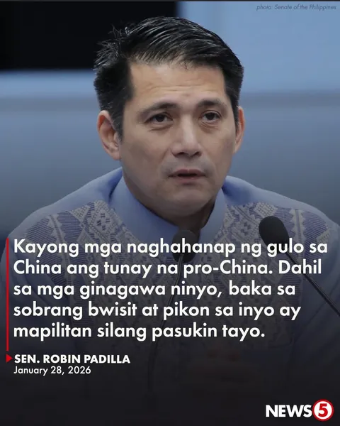 Tsinator Robinhood Padilla with this clownery.