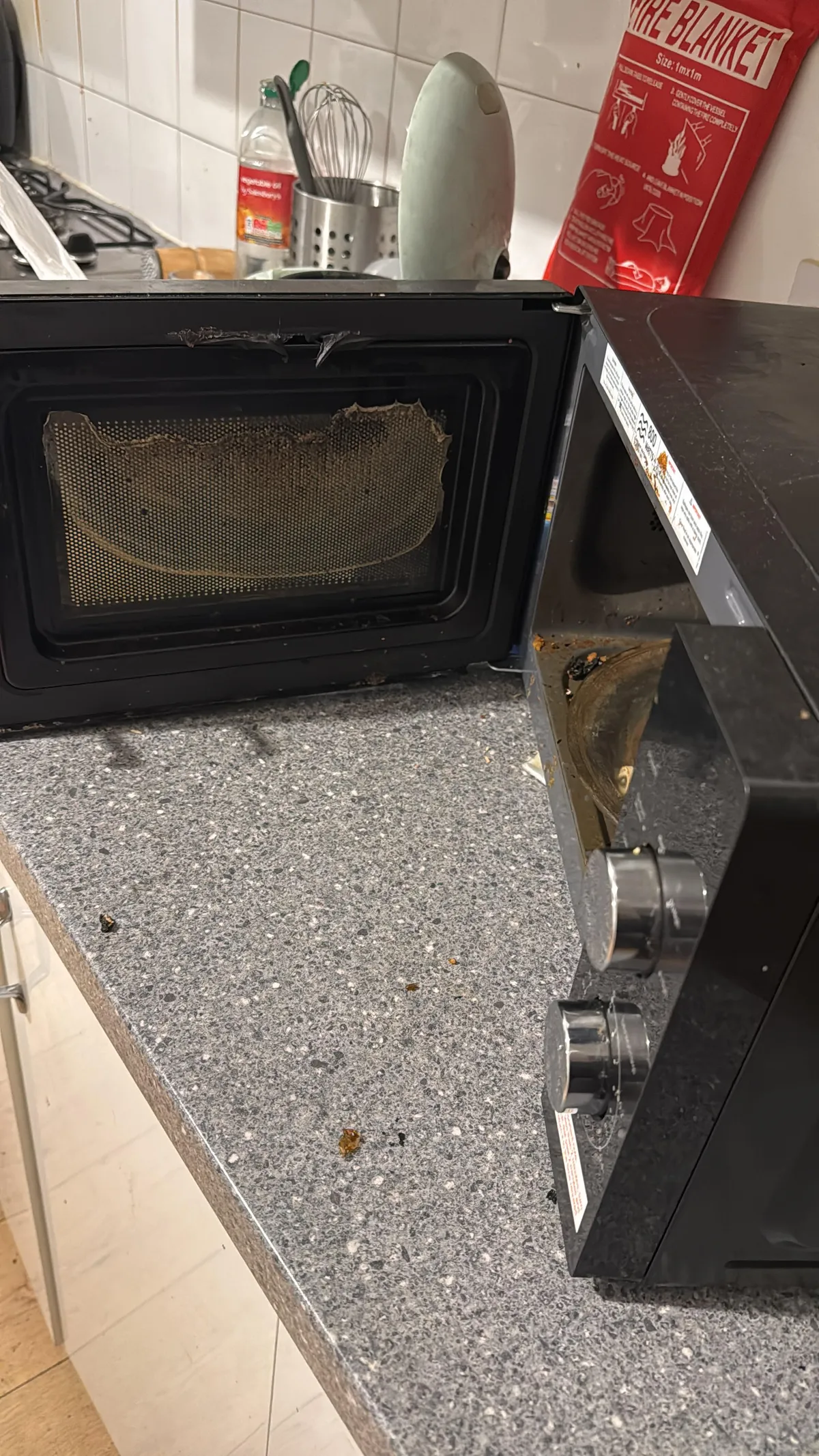 My friend left popcorn in the microwave for 30 minutes 