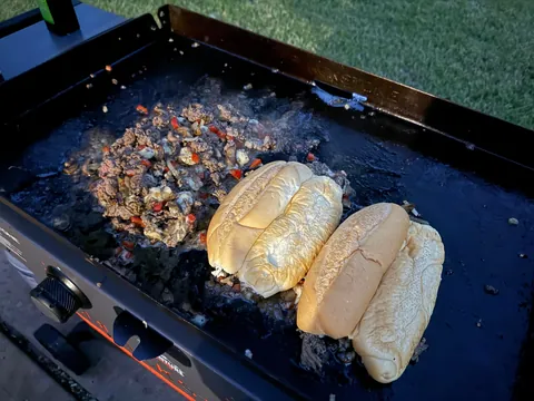 [homemade] Blackstone Cheesesteaks!