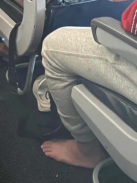 found the culprit of a persistently foul fungal stench that kept me up the entire stretch of a 5+ hour red eye flight