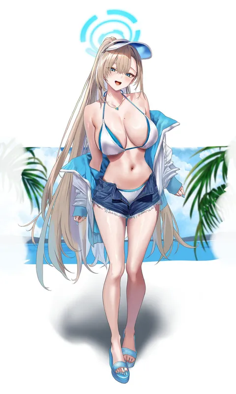 Asuna in ponytail with shorts (ヒディス / hidis0086)