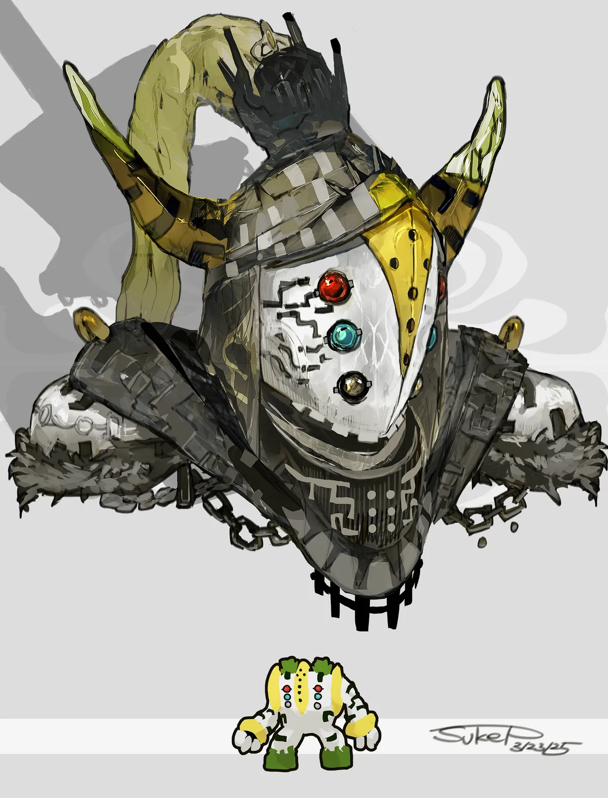 [OC] I made some Regi Inspired Headgear &amp; Weapon Designs!