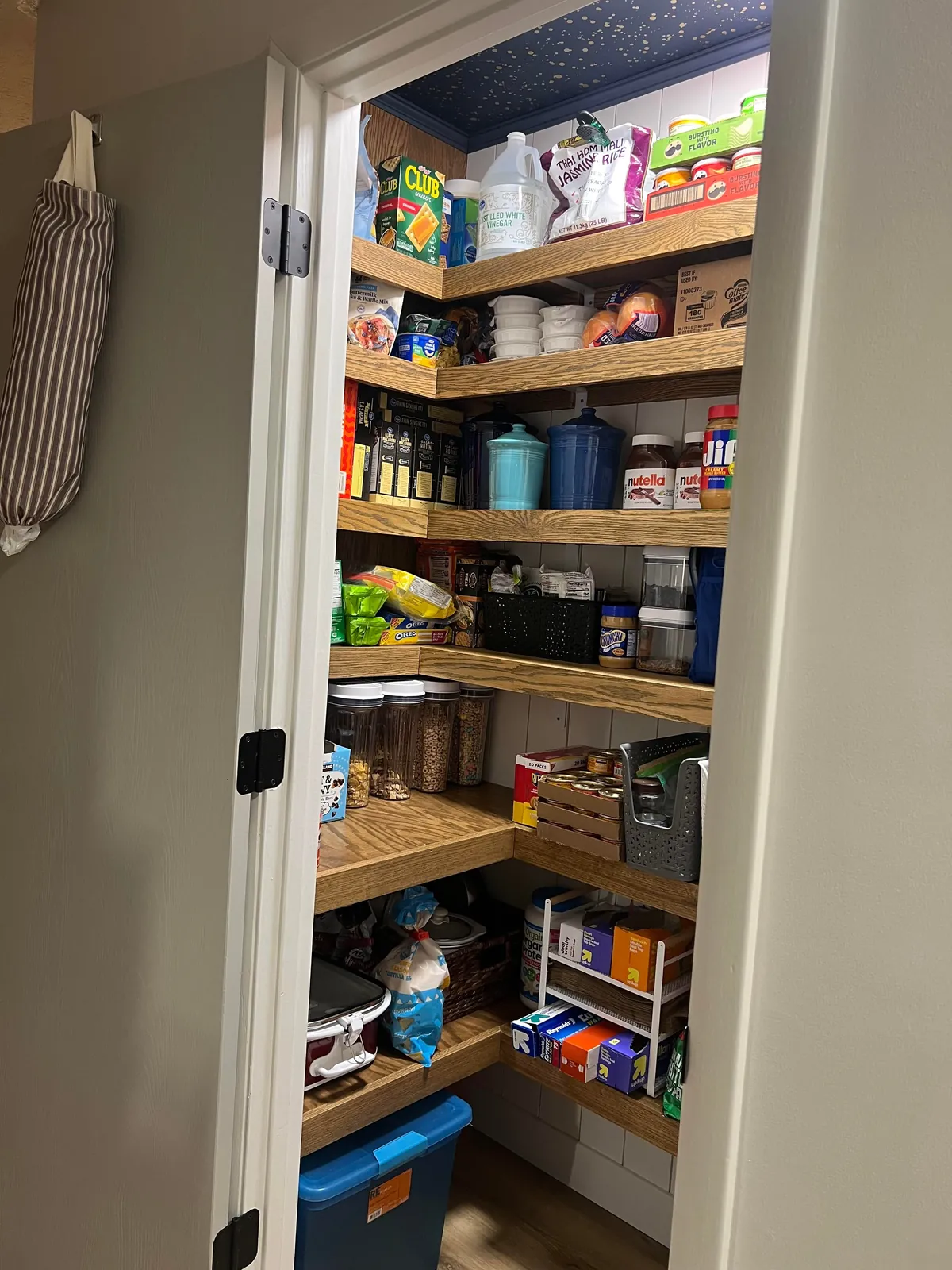 Reclaimed unused coat closet for pantry expansion