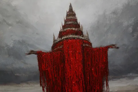 The Red Enigma - Painting by me. 