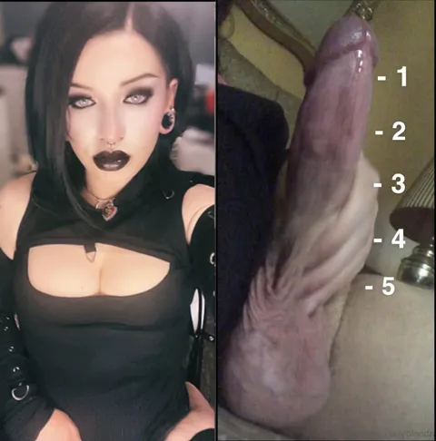 What number could you go to on my goth girl cock? Oral and anal 😈