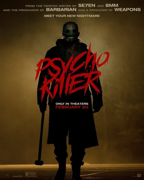 New poster for ‘PSYCHO KILLER’ A new serial killer horror film from ‘Se7en’ writer Andrew Kevin Walker