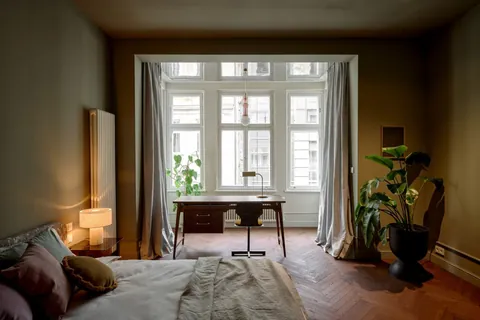 Bedroom of an apartment in Wrocław, Poland. [1536x1023]