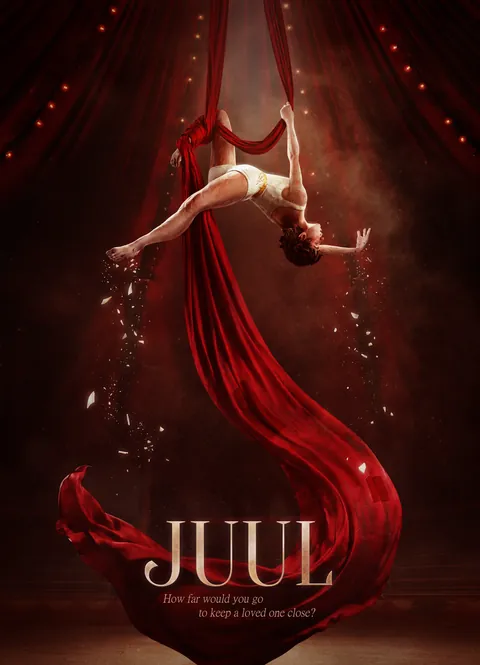 Teaser poster for "Juul", a European animated film directed by Tom Van Gestel. A failed circus stunt leaves young performer brain dead, &amp; her grief-stricken father refuses to let her go, forcing her back into the ring as a living puppet, who is still conscious. Releases in early 2027.