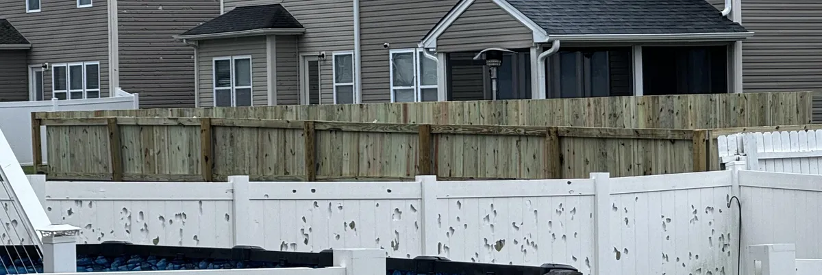 My neighbor built their fence inside out.