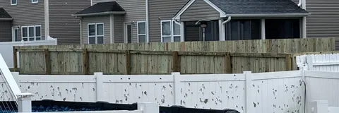 My neighbor built their fence inside out.