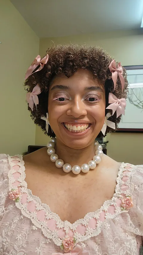 today's makeup look! 🧚🏽‍♀️🎀✨