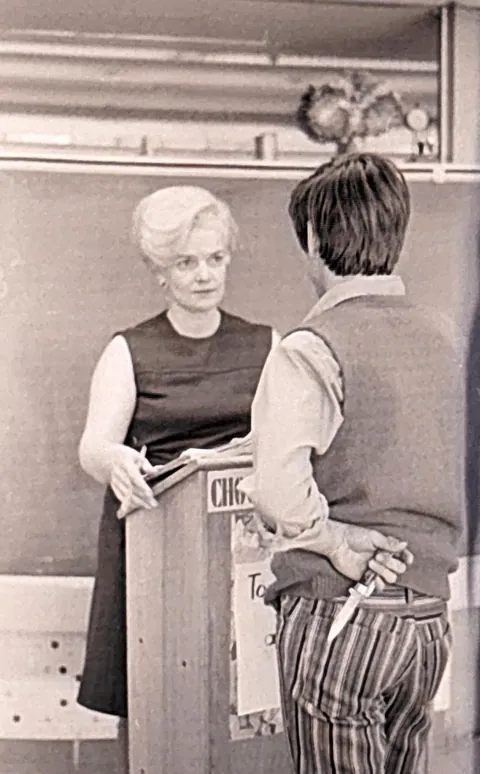 Rough phone scans of film in a camera bag from an estate sale - 1970s school photo day, Chicago area!