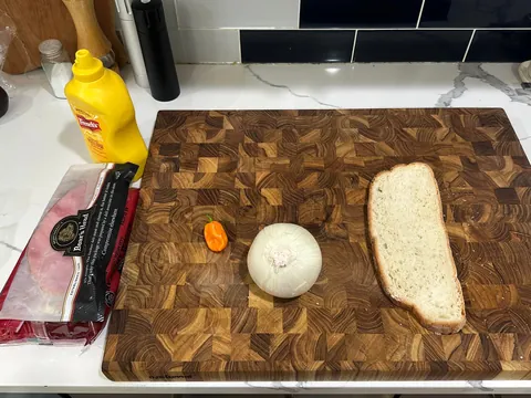 [homemade] hot ham and cheese