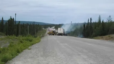 Dropping a shitton of water on a burning truck - that's why I say "Hey, man, good shot"