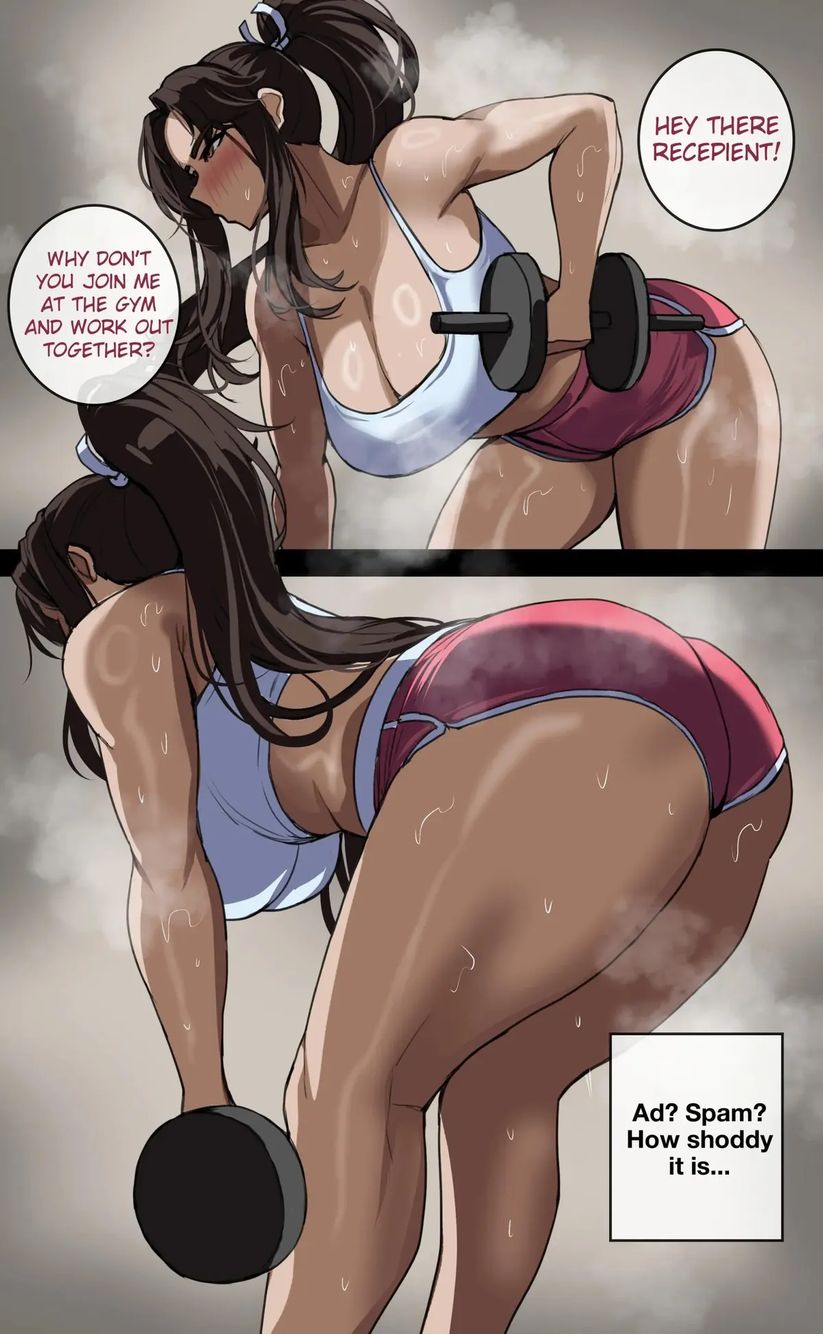 Mai Shiranui at the Gym (HellaP) [The King of Fighters]