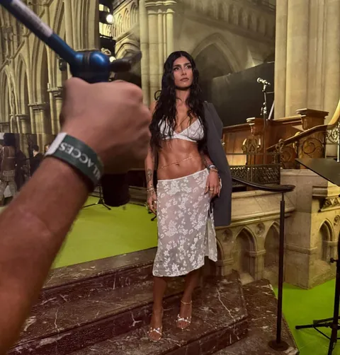 Mia at the Casablanca Womenswear Spring/Summer 2026 Show as part of Paris Fashion Week