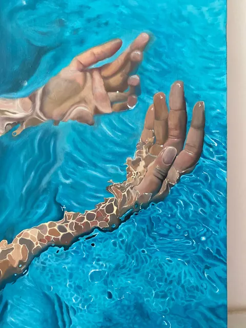 Line crossed, Sakeena Nawaz, Oil/Canvas,2025