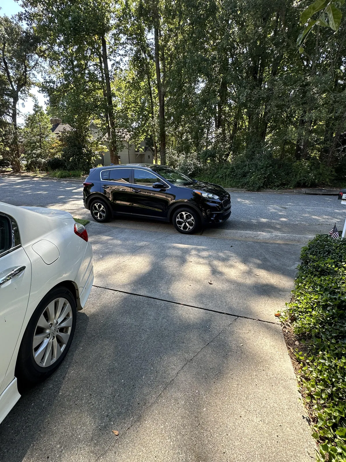 Why would someone park here?? I’m not even sure whose car this is.