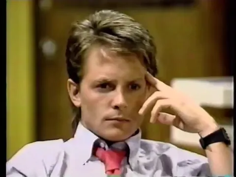 Michael J Fox getting irritated on set - Family Ties (1987)