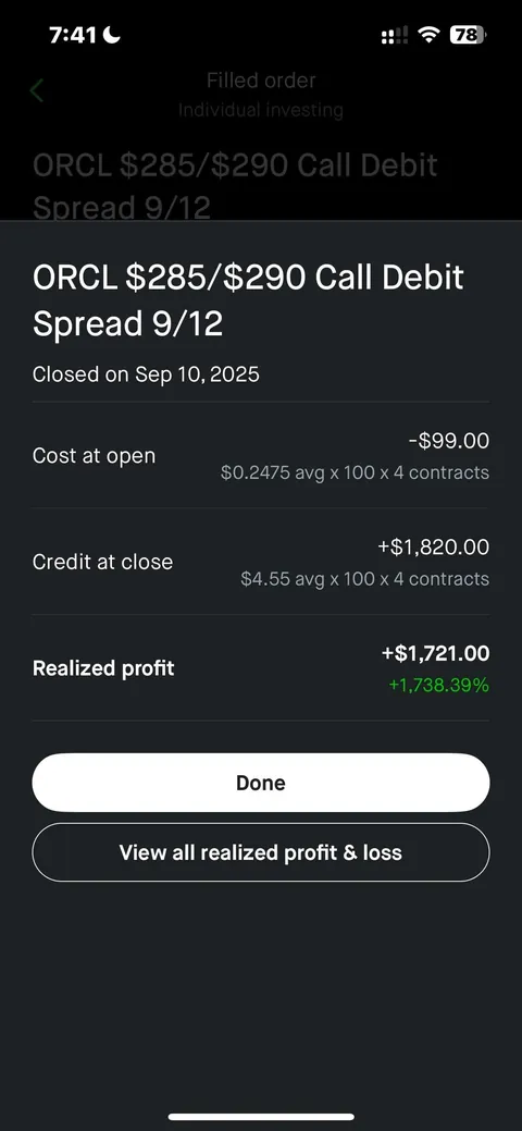 I’m back again.. $250 into $25k - left $140k on the table 😳🖕