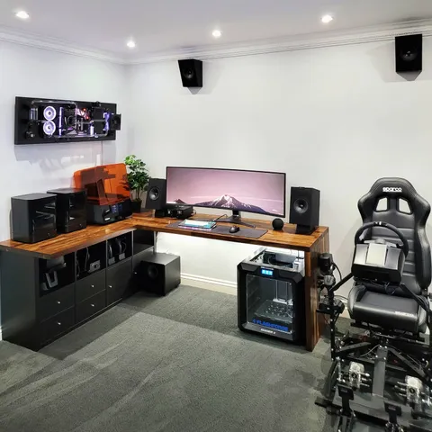 Didn't really have much desk space, so I put the PC on the wall instead!