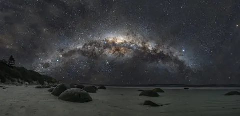 New Zealand has some wild landscapes and skyscapes...taken from Moeraki beach