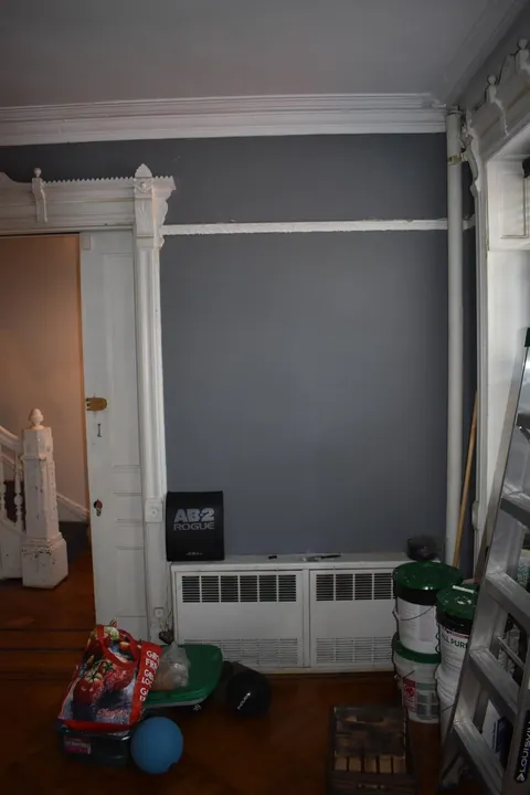 It took a year, but the living room, office, bedroom, and bathroom are all done.